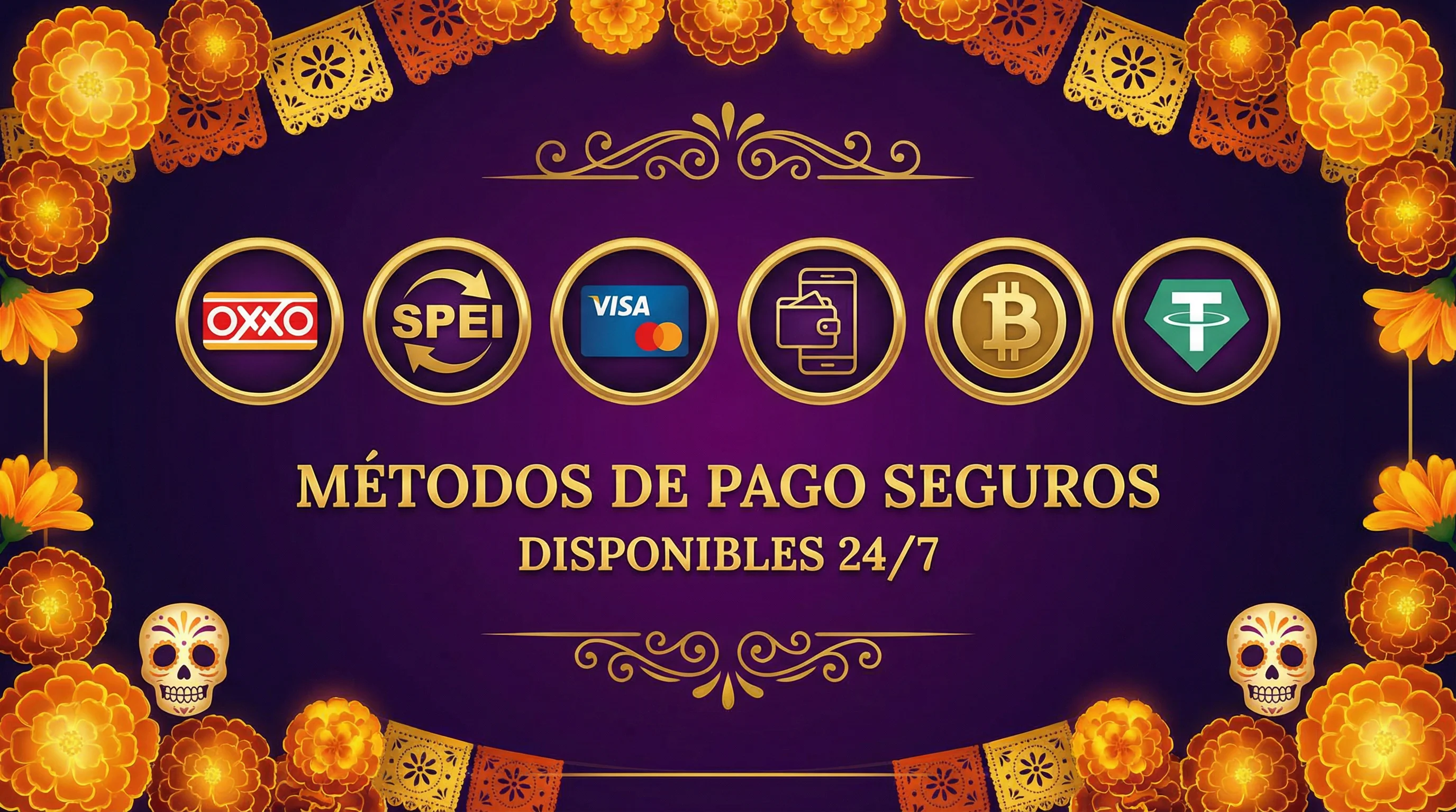 Métodos de pago OXXO SPEI Visa Bitcoin disponibles en Powbet México